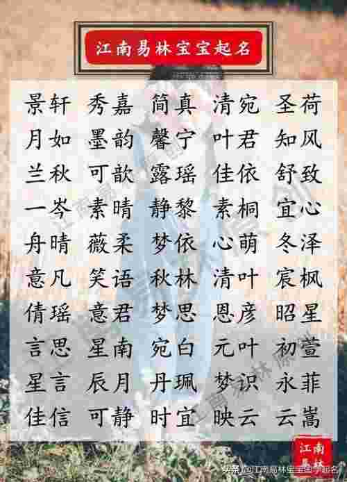 古代女孩名字（300个唐诗宋词里的女孩名）(图4)