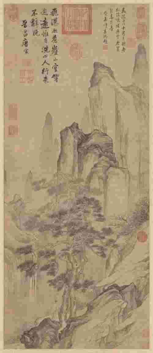 唐寅山水画真迹图片，唐寅山水画赏析(上)(图3)